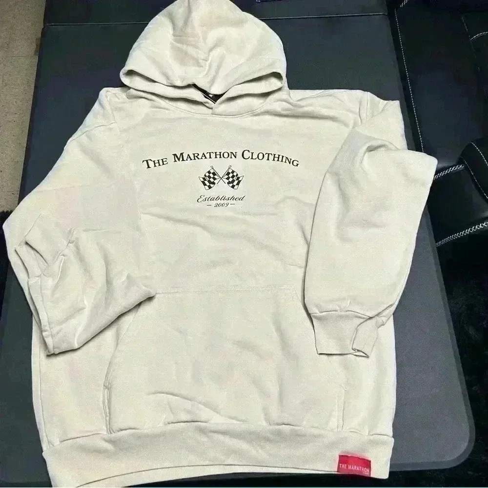 The Marathon Clothing Cream Hoodie